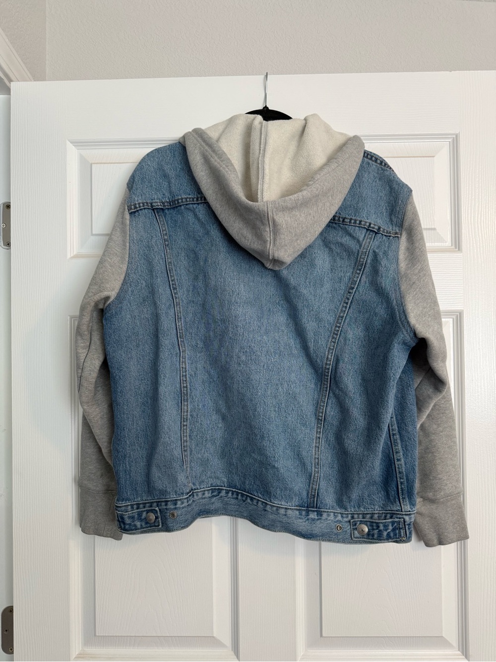 Vintage Levi’s Demin & Gray Fleece Hooded Jacket - Picture 3 of 8